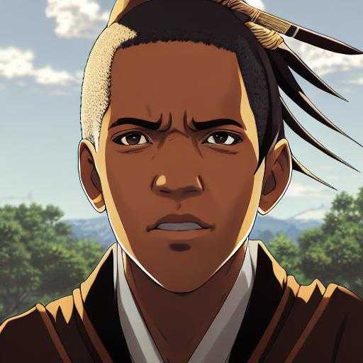 Portrait of a naruto style anime character