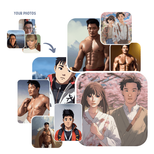 Headbot AI portraits generated from photos