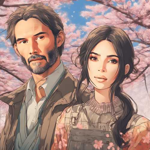 Kim Kardashian and Keanu Reeves